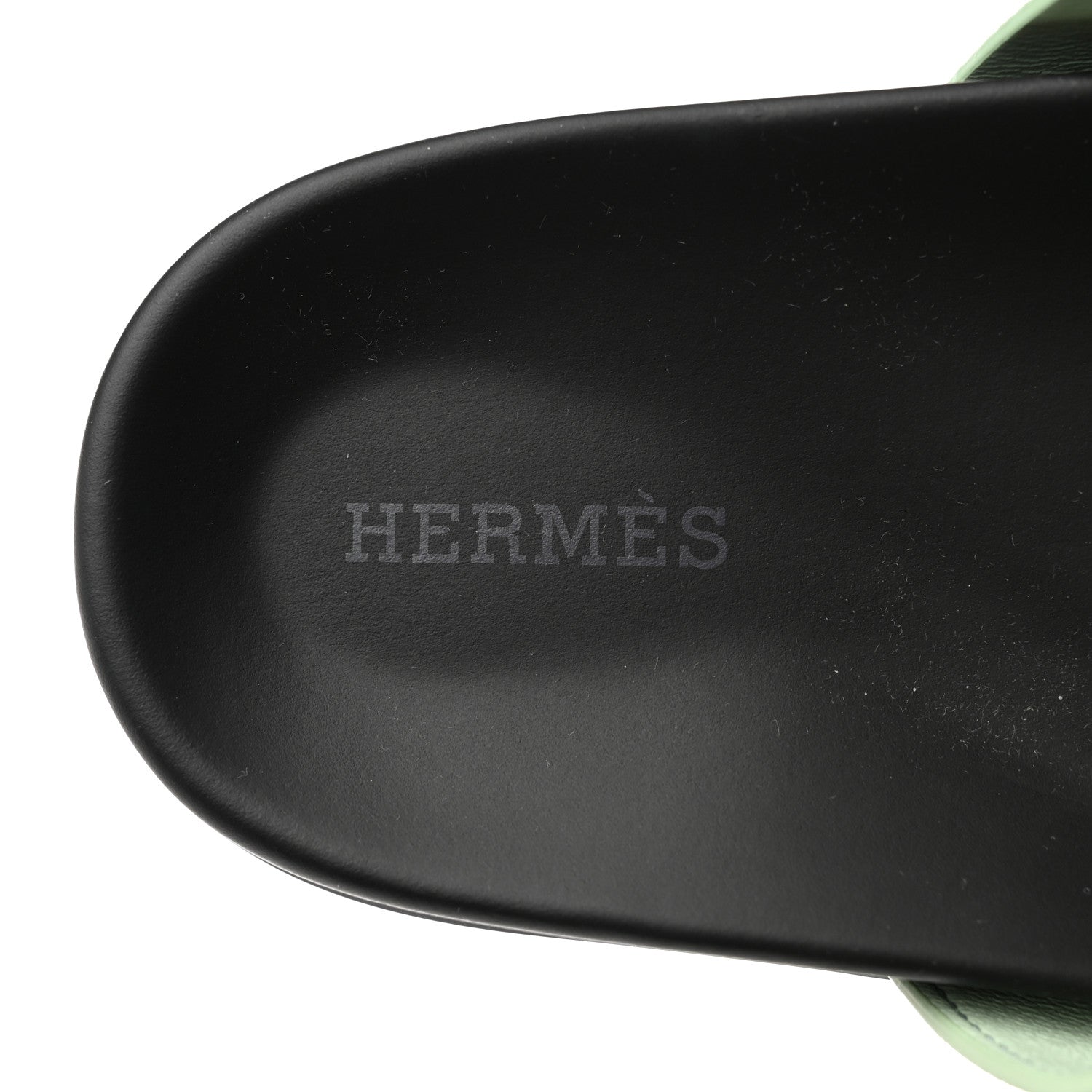 Hermes Epsom Womens Chypre Sandals 36.5 Vert Jade 7 of 9