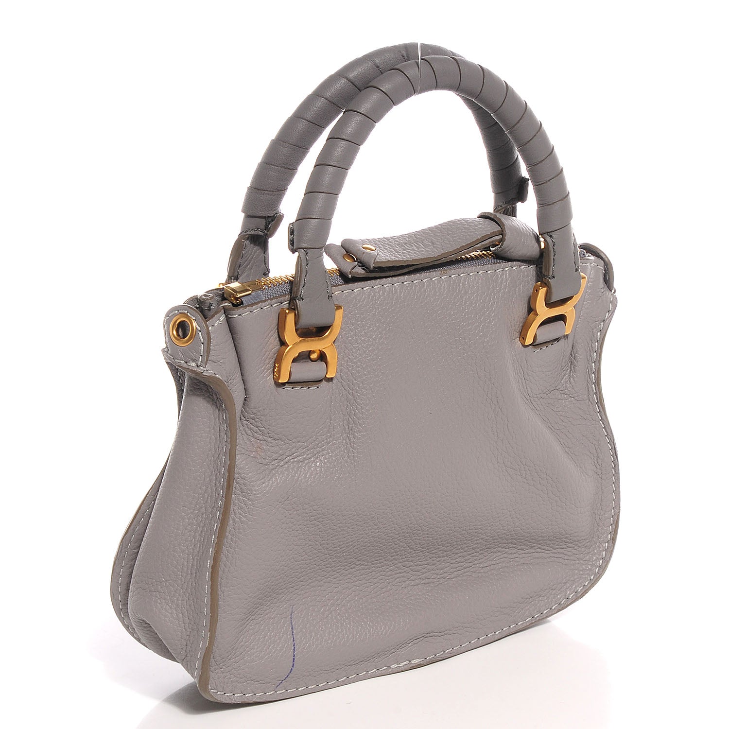 Chloe Calfskin Mini Marcie Satchel Cashmere Grey 3 of 12