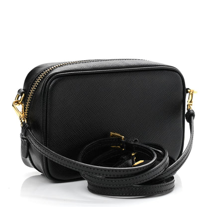 Prada Saffiano Mini Camera Crossbody Bag Black 2 of 10