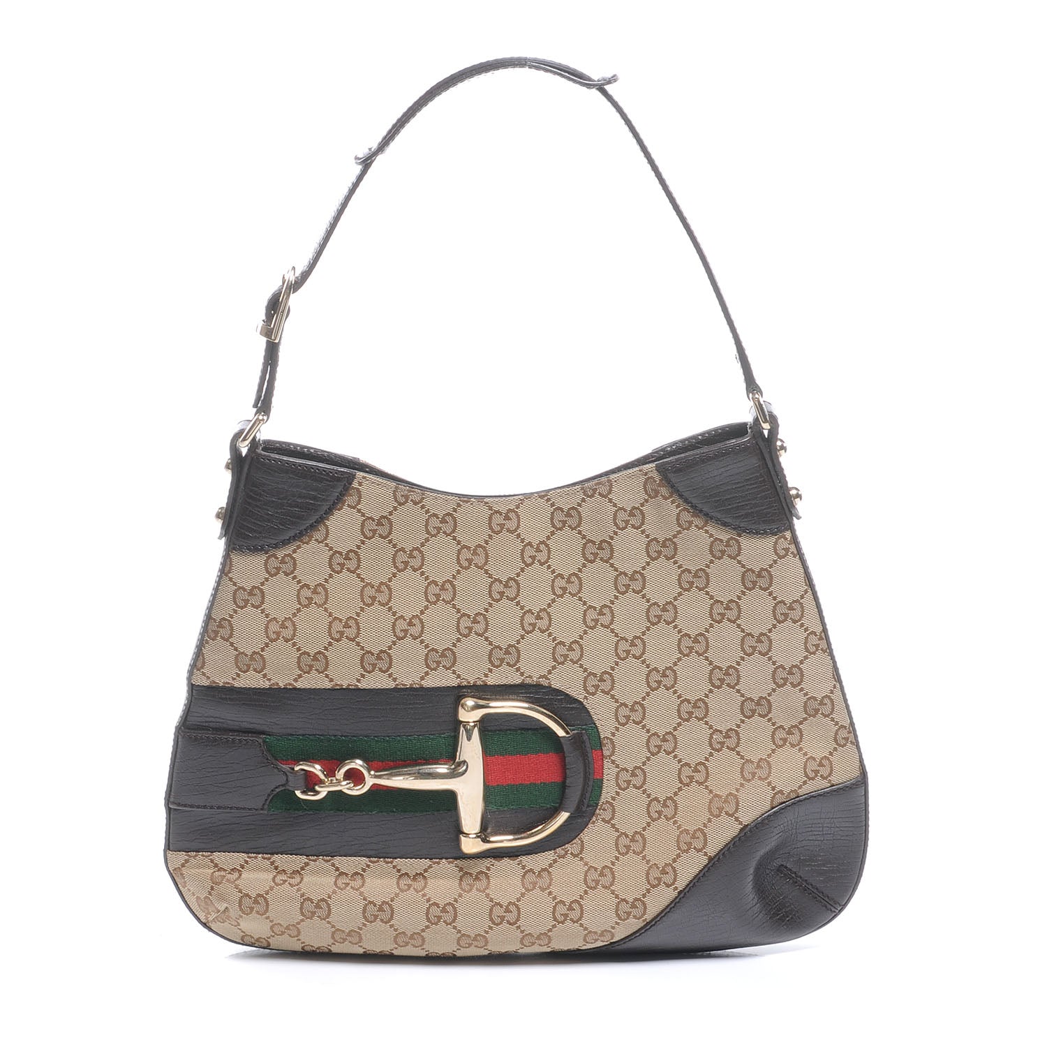 Gucci Monogram Hasler Shoulder Bag Ebony 1 of 7