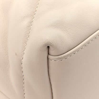 Saint Laurent Lambskin Quilted Small Loulou Puffer Monogram Chain Satchel Crema Soft 12 of 13