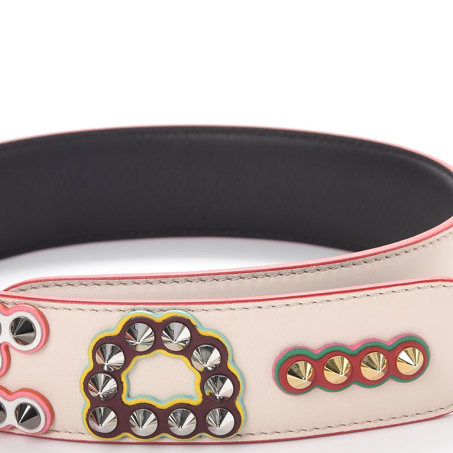 Vitello Dolce Fun Fair Metal Studded Strap You Camelia Multicolor