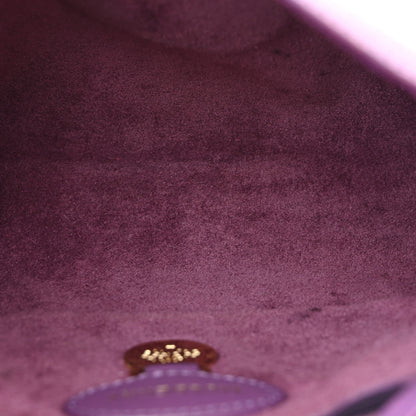 Mulberry Small Classic Grain Calfskin Small Lily Flap Heather 5 of 12