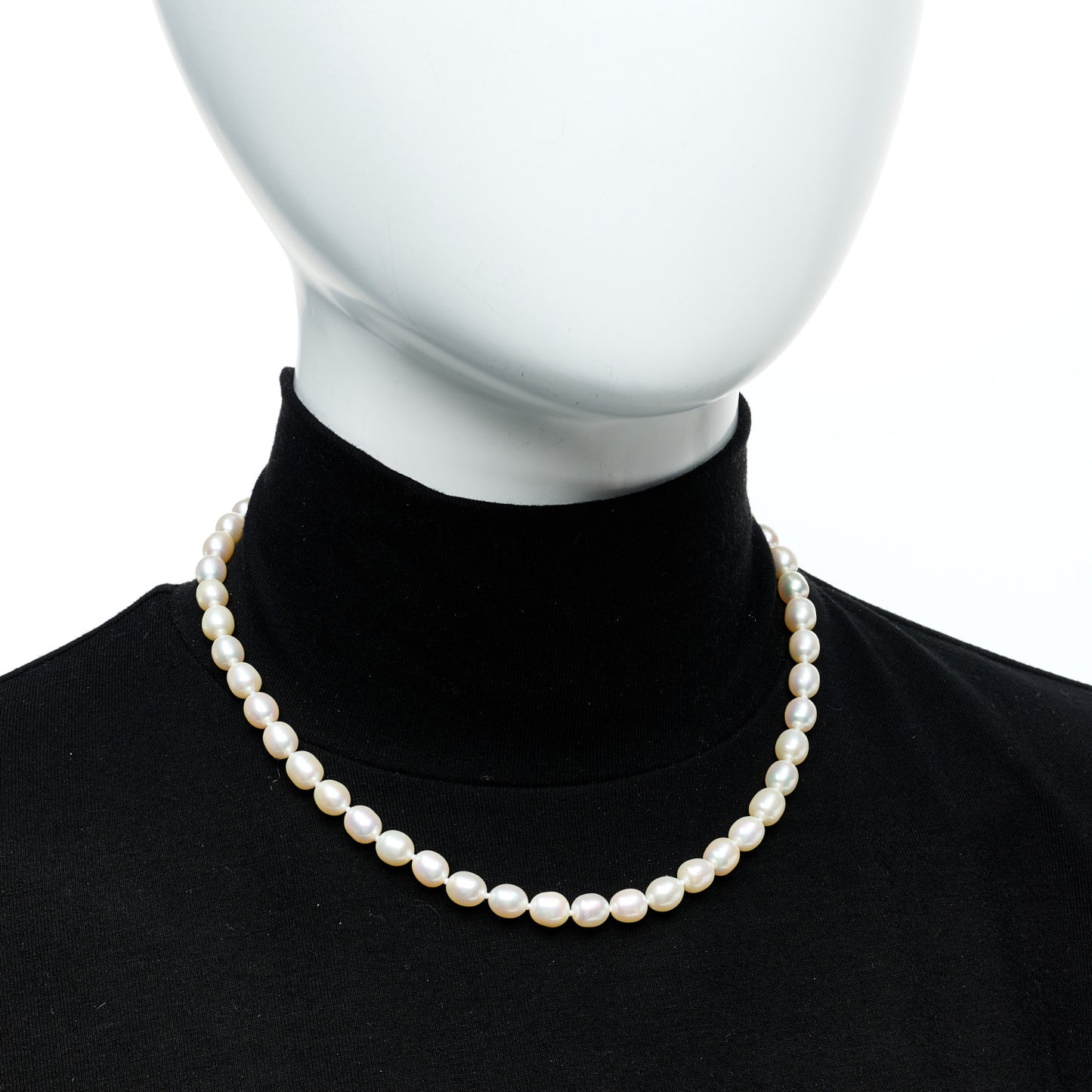 Sterling Silver Freshwater Cultured Pearl 6.5-7mm Strand Necklace