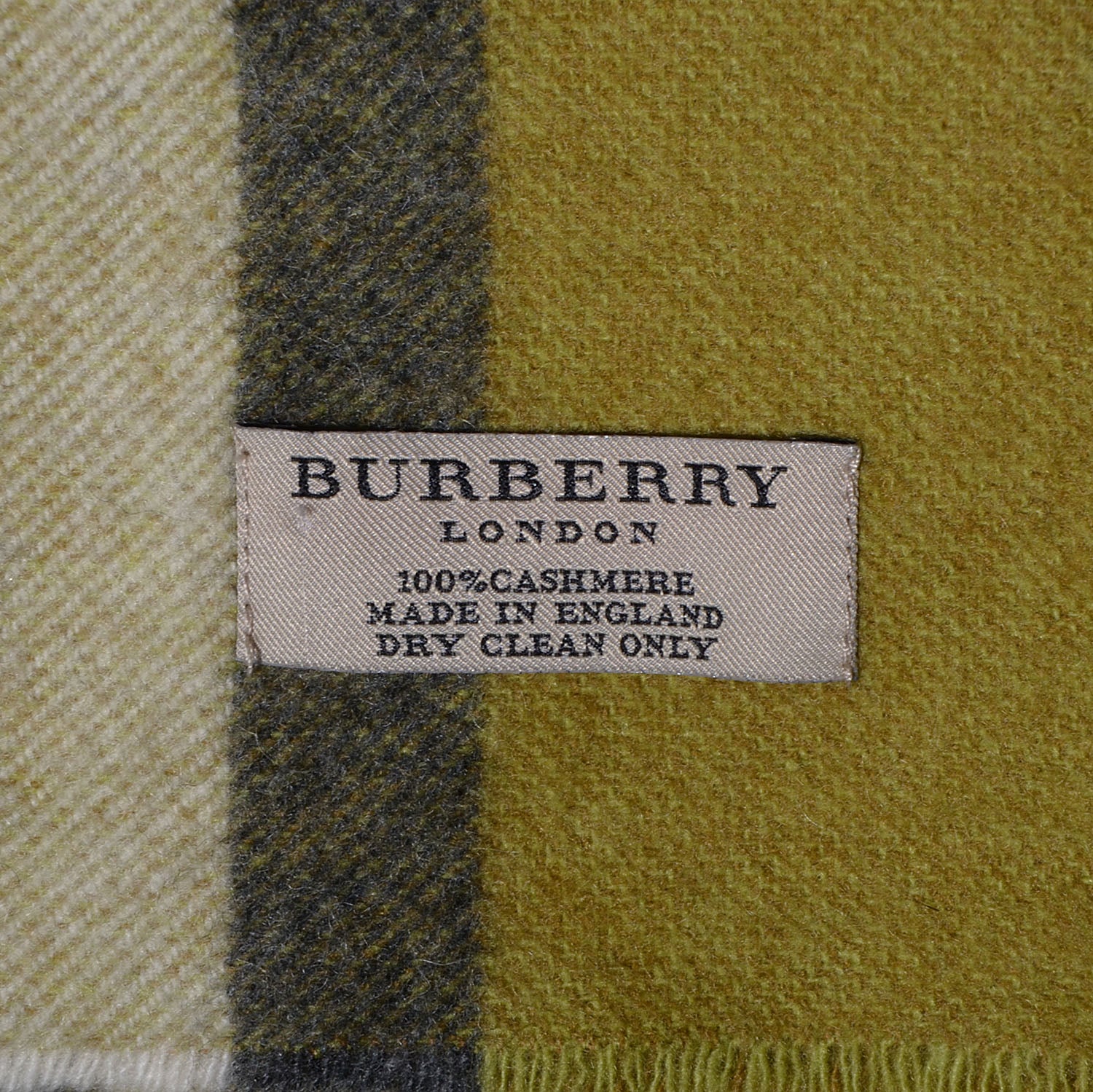 Burberry Cashmere Check Happy Fringe Scarf 4 of 4