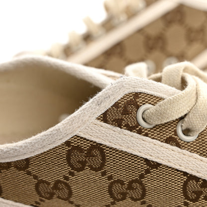 Gucci GG Monogram Mens 1977 Tennis Platform 52mm Sneakers 8 Beige Ebony Mystic White 10 of 11