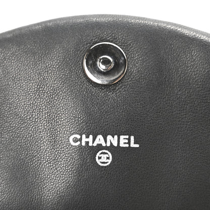 Chanel Lambskin Half Moon Wallet On Chain WOC Black 6 of 11