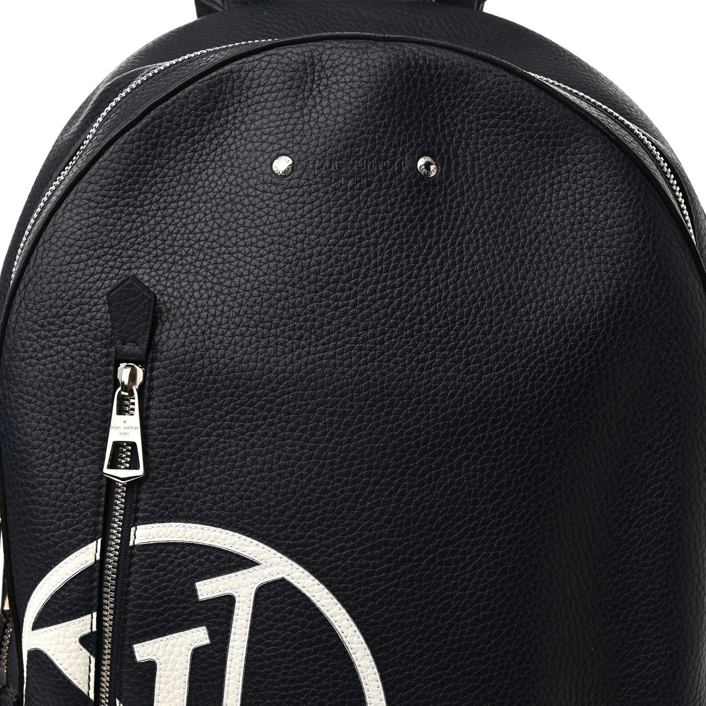 Taurillon Armand Initials Backpack Navy