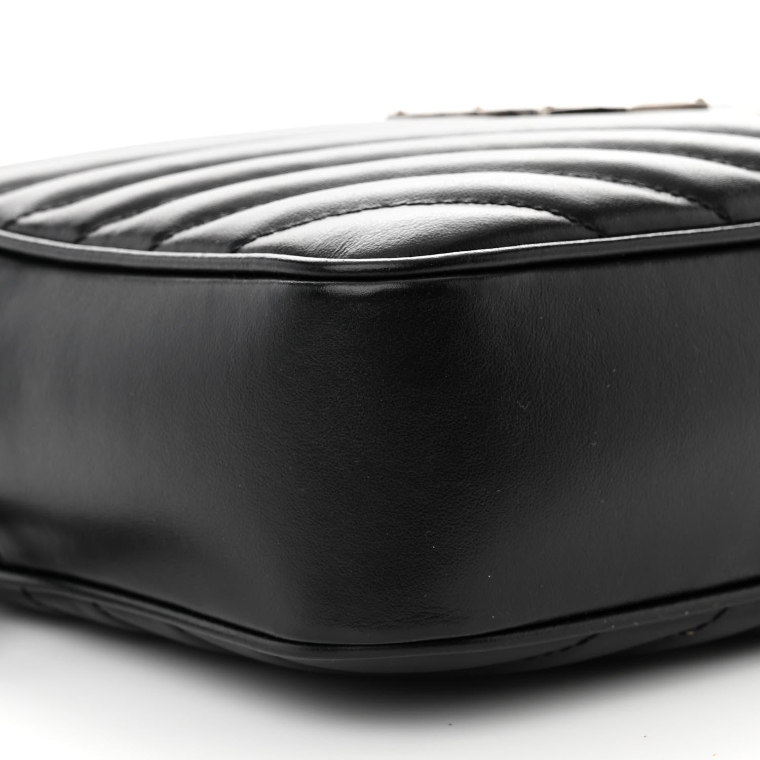 Saint Laurent Calfskin Matelasse Monogram Lou Camera Bag Black 9 of 13