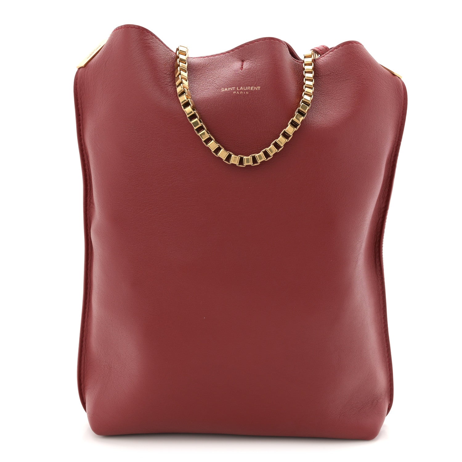 Saint Laurent Smooth Calfskin Small Suzanne Hobo Red 1 of 9