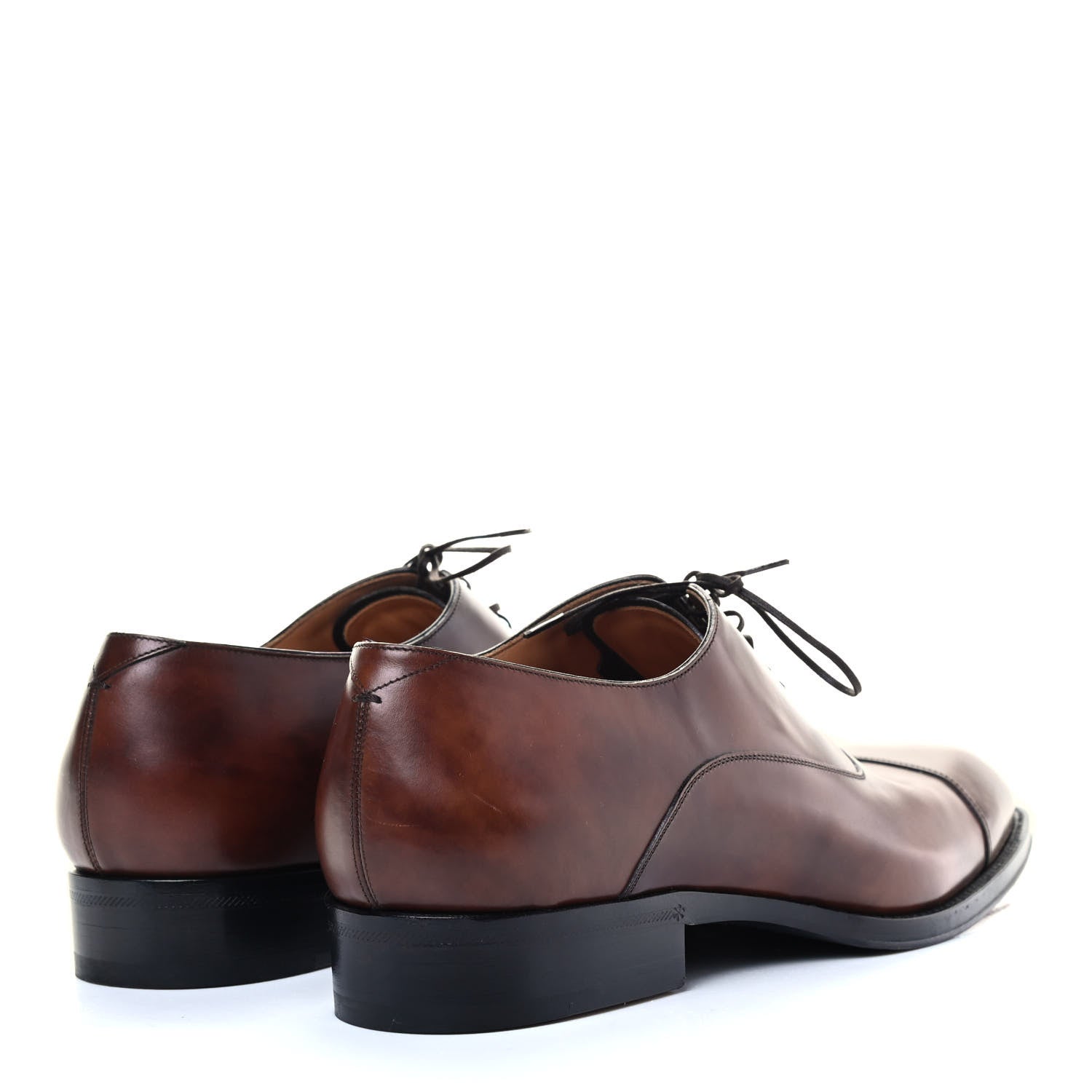 Louis Vuitton Calfskin Mens Oxfords 8 Brown 3 of 6