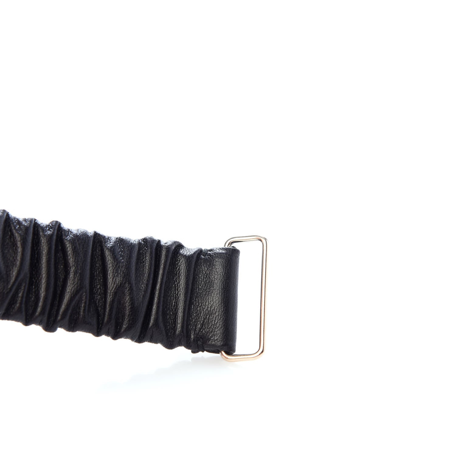 Chanel Calfskin Strass Ruched Rope CC Belt 75 30 Black 4 of 5
