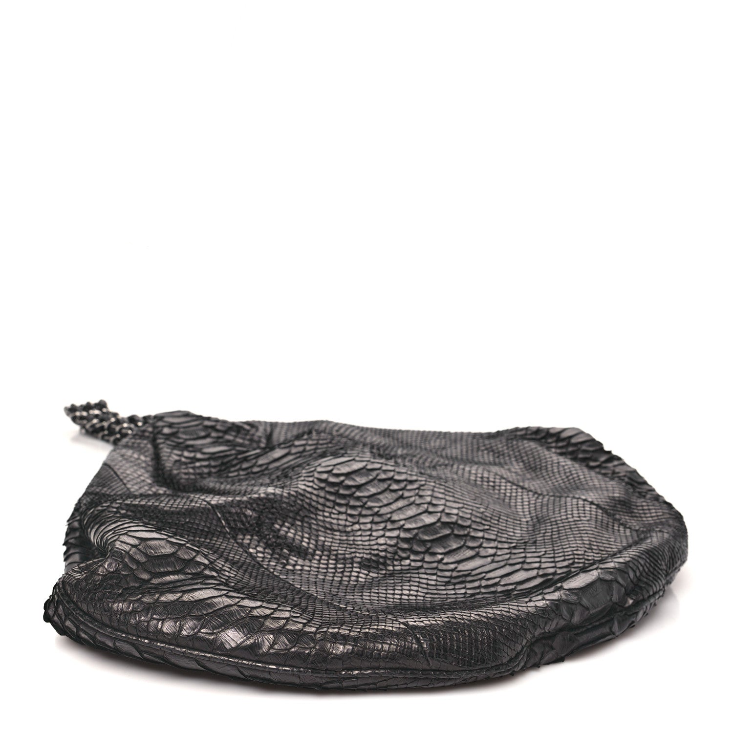 Chanel Snakeskin Rock and Chain Hobo Black 4 of 10