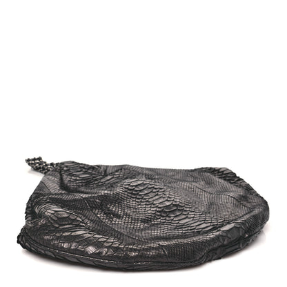 Chanel Snakeskin Rock and Chain Hobo Black 4 of 10