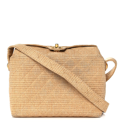 Chanel Straw Raffia Shoulder Bag Beige 1 of 15
