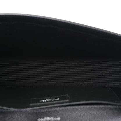Saint Laurent Grain De Poudre Medium Classic Monogram Kate Satchel Black 5 of 11