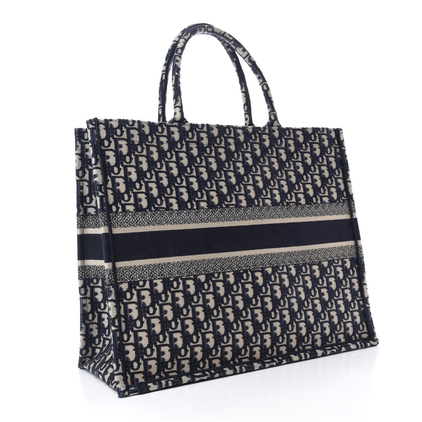 Oblique Book Tote Blue Multicolor