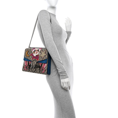 Gucci GG Supreme Monogram Embroidered Medium Dionysus Shoulder Bag Blue 2 of 14