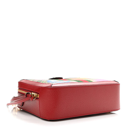 Gucci GG Supreme Monogram Flora Web Small Ophidia Top Handle Shoulder Bag Hibiscus Red 5 of 12