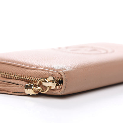 Gucci Calfskin Soho Zip Around Wallet Camelia 8 of 14