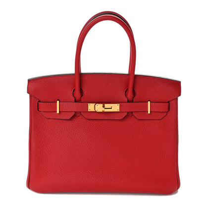 Hermes Togo Birkin 30 Rouge Casaque 1 of 12
