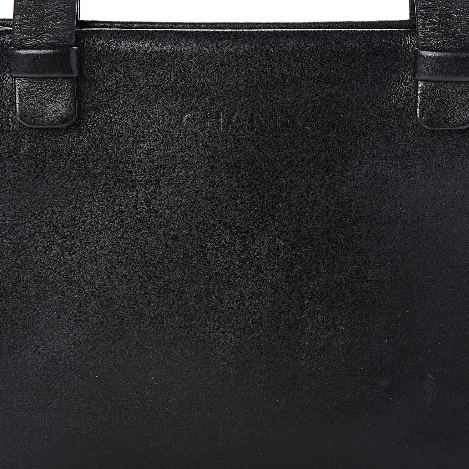 Chanel Calfskin Logo Shoulder Bag Black 12 of 14