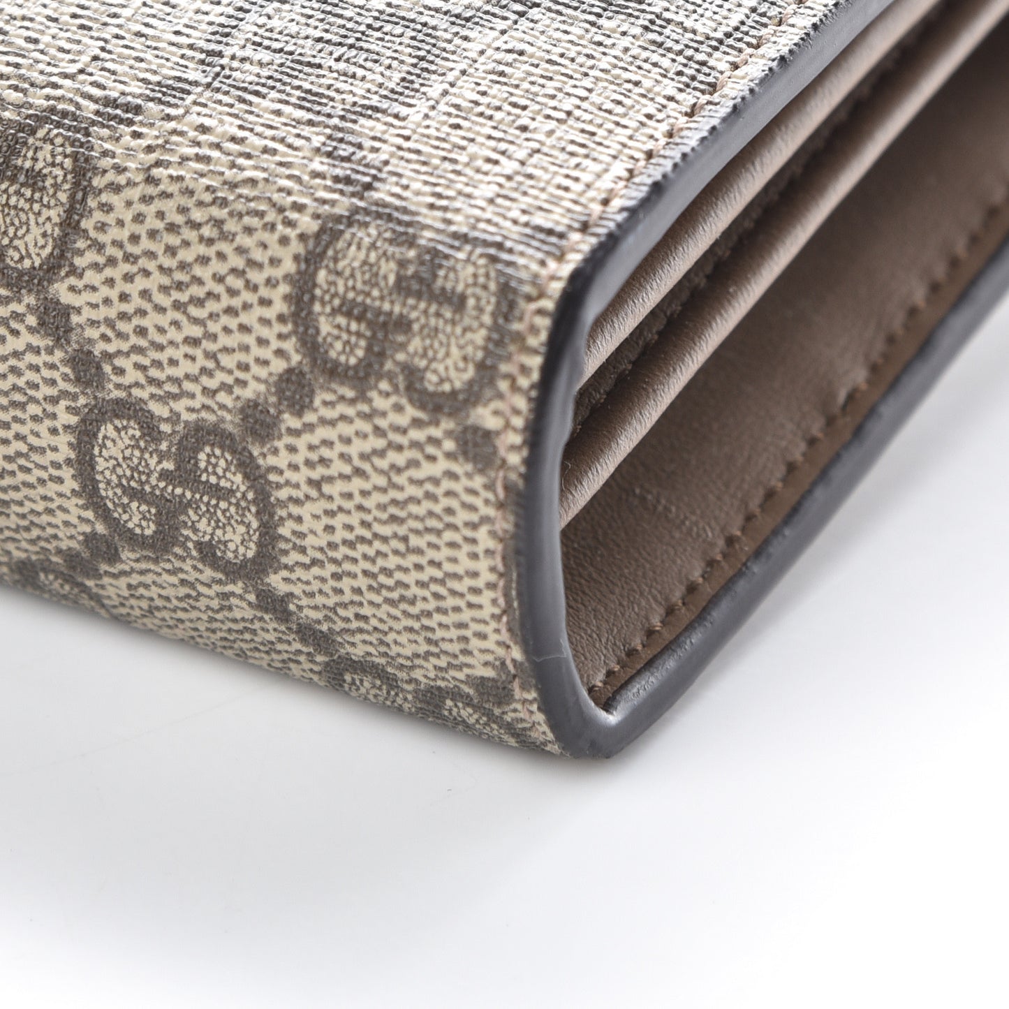 GG Supreme Monogram Mini Dionysus Chain Wallet Beige Taupe