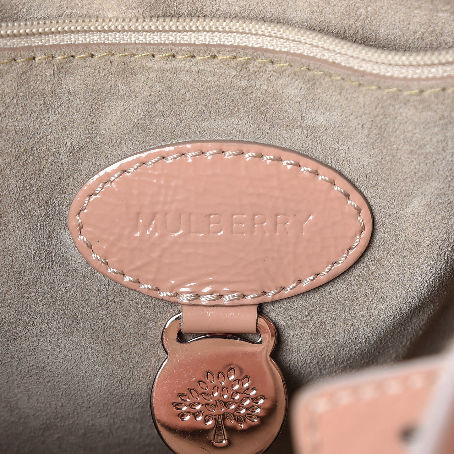 Wrinkled Patent Small Bayswater Plaster Pink