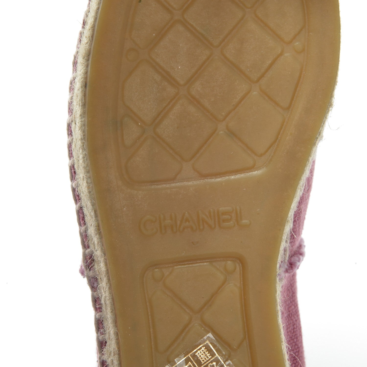 Chanel Linen CC Espadrilles 38 Pink Black 7 of 8