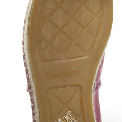 Chanel Linen CC Espadrilles 38 Pink Black 7 of 8