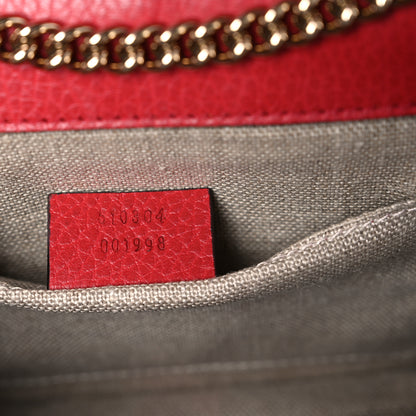 Gucci Dollar Calfskin Small Interlocking G Shoulder Bag Red 7 of 11