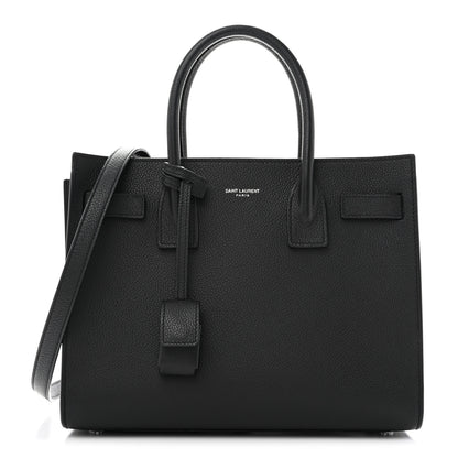 Saint Laurent Grained Calfskin Baby Sac De Jour Black 1 of 11