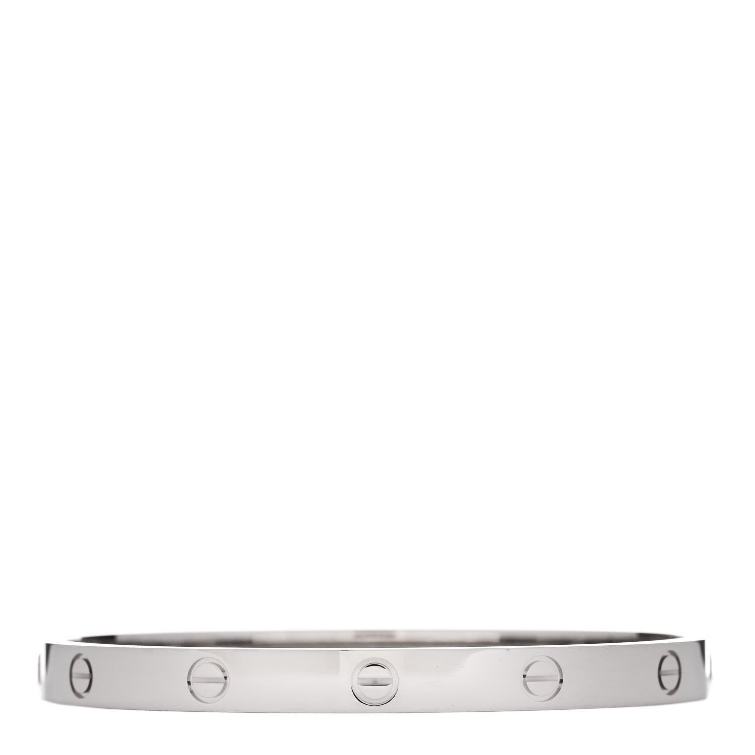 Cartier 18K White Gold LOVE Bracelet 19 1 of 9