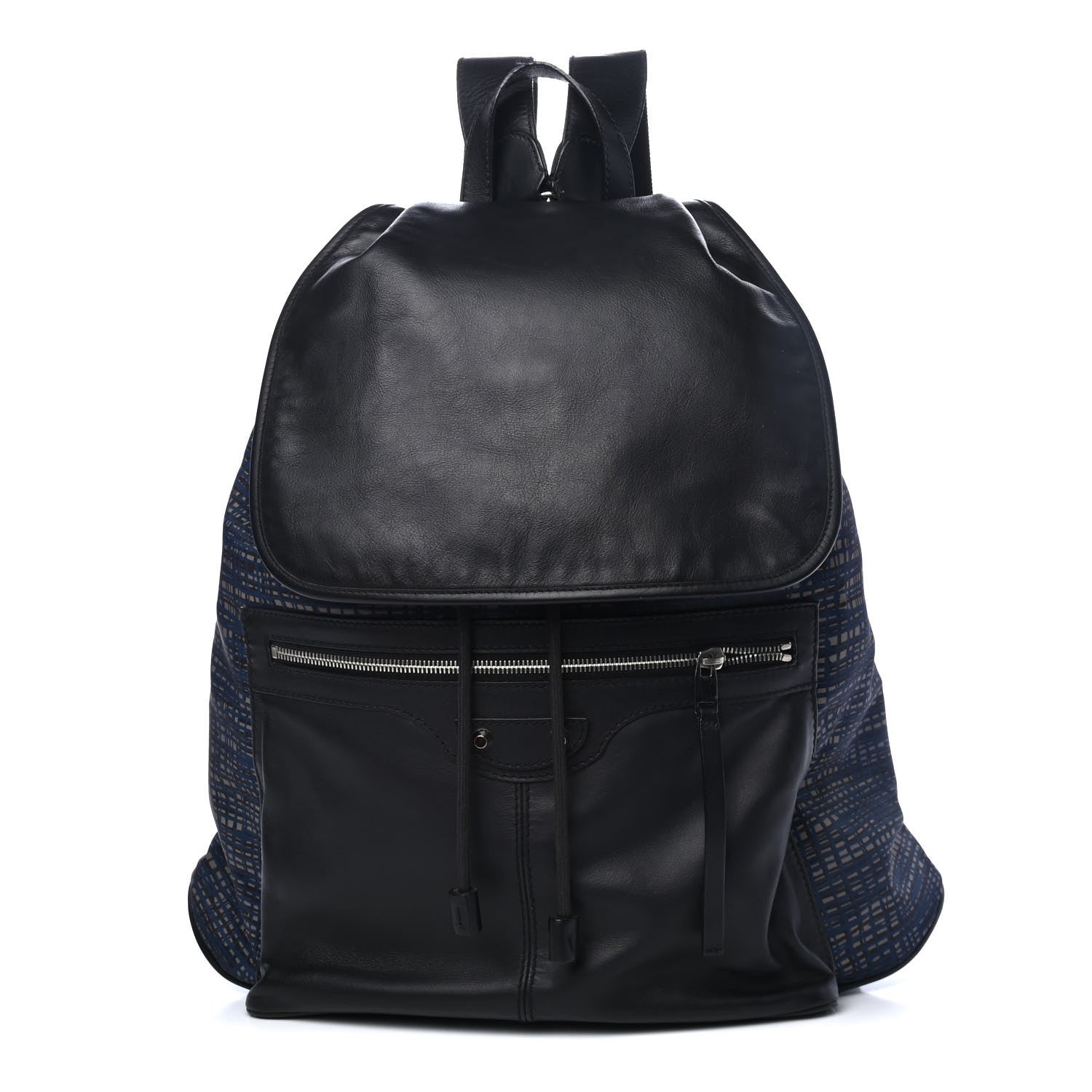 Balenciaga Nylon Calfskin Classic Silver Hardware S Traveler Backpack Dark Night 1 of 5