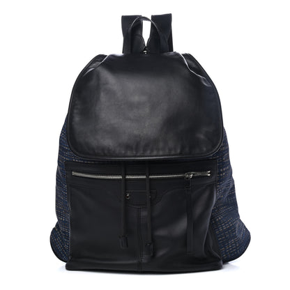 Balenciaga Nylon Calfskin Classic Silver Hardware S Traveler Backpack Dark Night 1 of 5