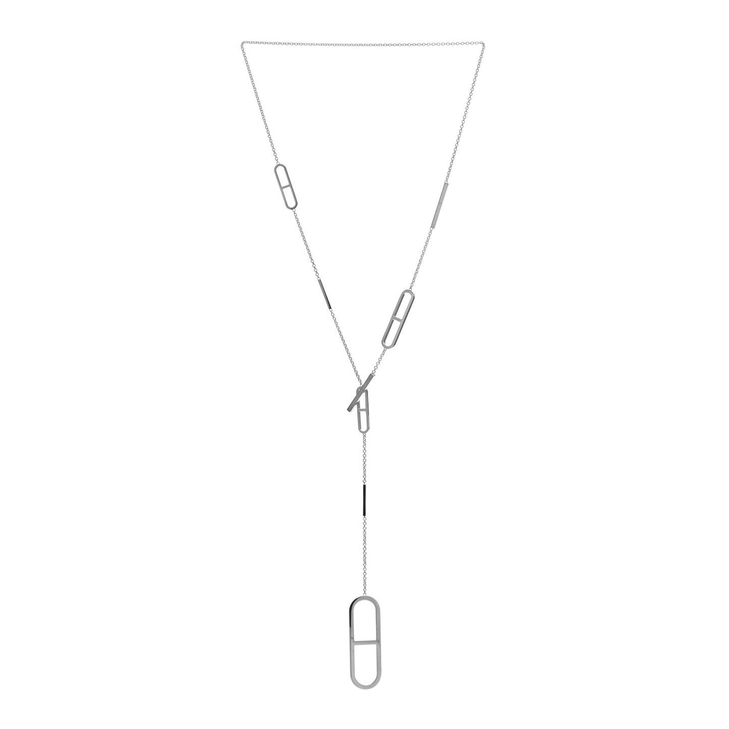 Sterling Silver Ever Chaine d'Ancre Long Lariat Necklace