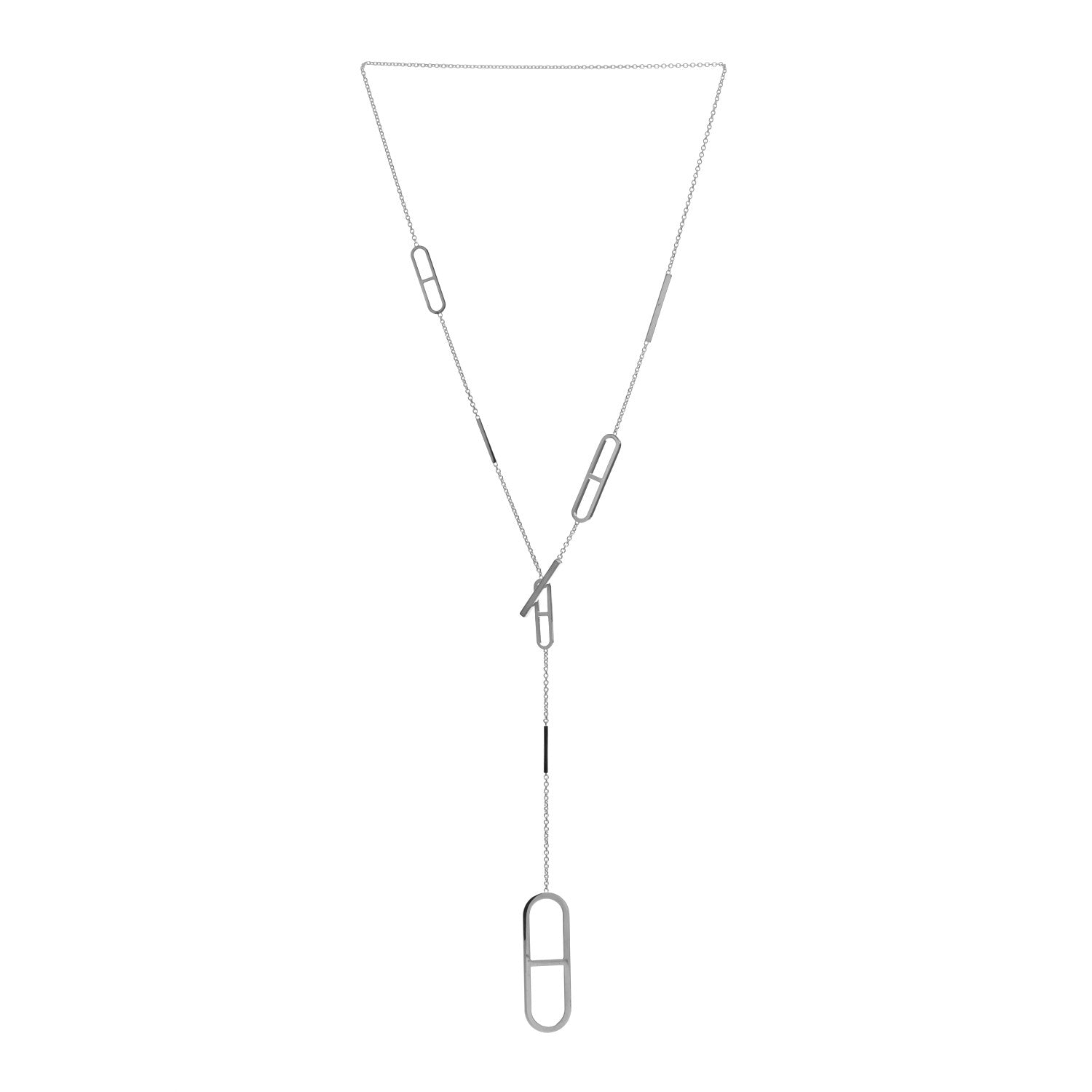 Hermes Sterling Silver Ever Chaine d'Ancre Long Lariat Necklace 2 of 5