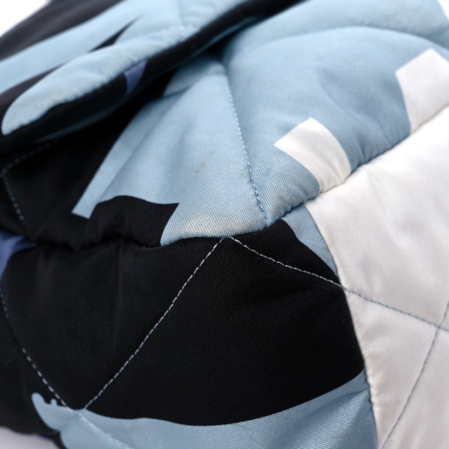 Chanel Silk Maxi Scarf Chanel 19 Flap Black Blue White 8 of 17