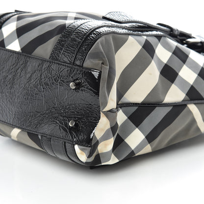 Burberry Nylon Beat Check Victoria Tote Black 8 of 13
