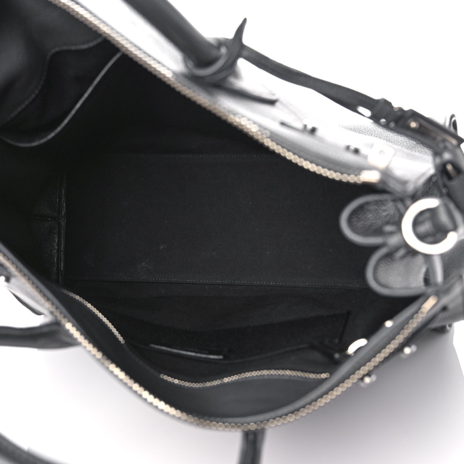 Saint Laurent Grained Calfskin Sac De Jour Souple North South Tote Grey 5 of 13