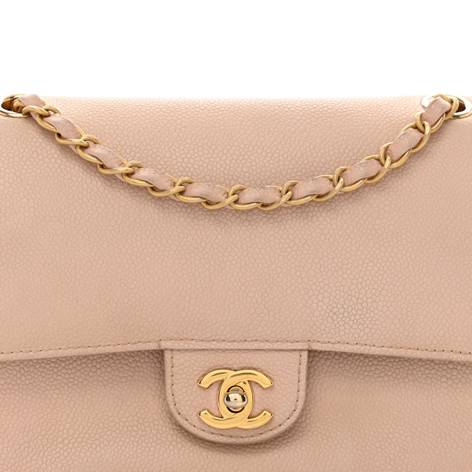Chanel Grained Calfskin Medium Classic Pure Double Flap Nude 5 of 12