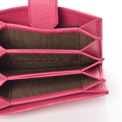 Fendi Vitello Elite Gusseted Card Holder Magenta 5 of 12
