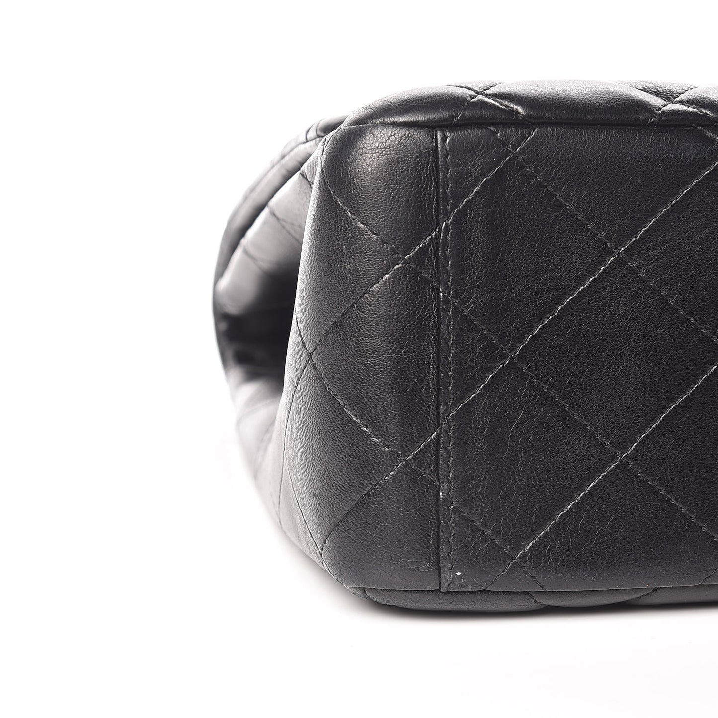 Lambskin Quilted Maxi Single Flap Black