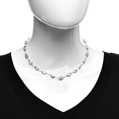 Marco Bicego 18K White Gold Diamond Siviglia Station Necklace 2 of 4