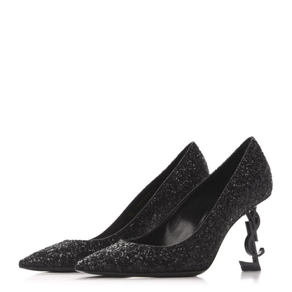 Saint Laurent Glitter Opyum 85 Pumps 37 Black 3 of 9
