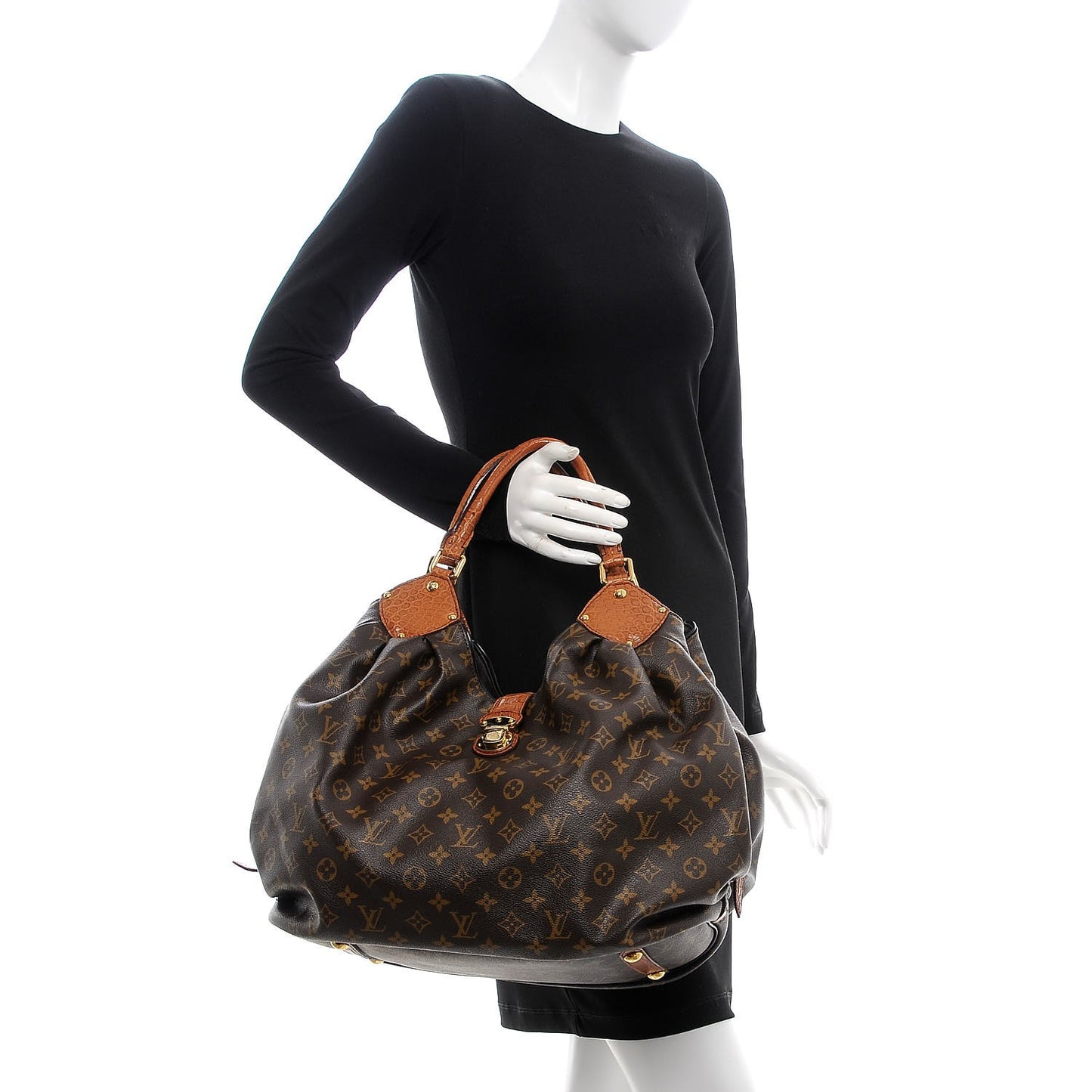 Monogram Mahina XL Crocodile Trim Tote
