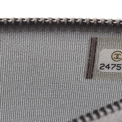 Chanel Metallic Caviar Quilted Small Boy Clutch With Chain Silver 9 of 10