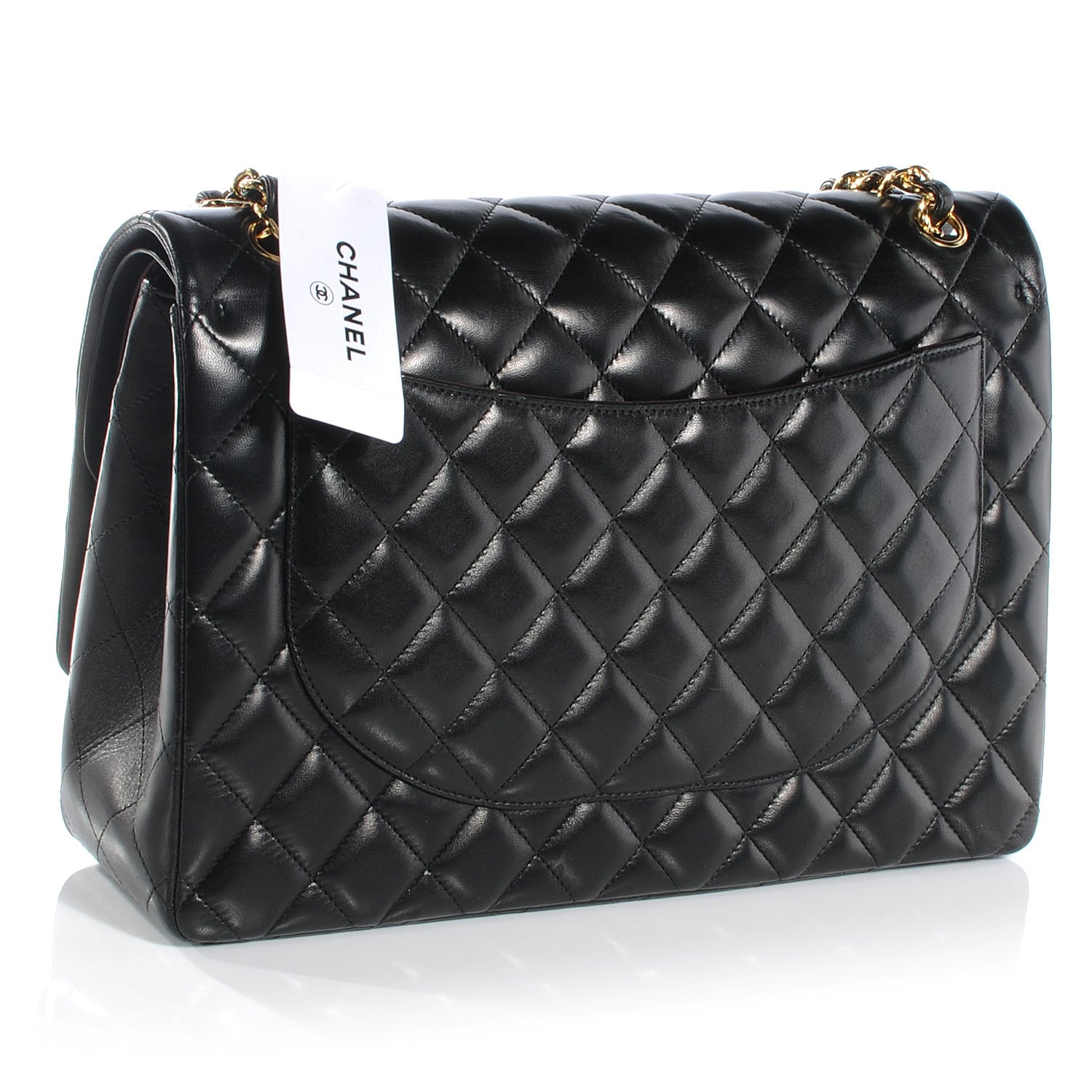 Chanel Lambskin Quilted Maxi Double Flap Black 3 of 7