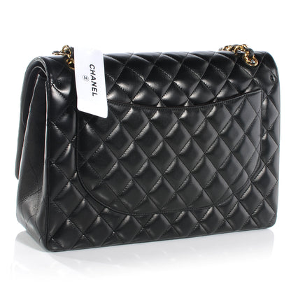 Chanel Lambskin Quilted Maxi Double Flap Black 3 of 7