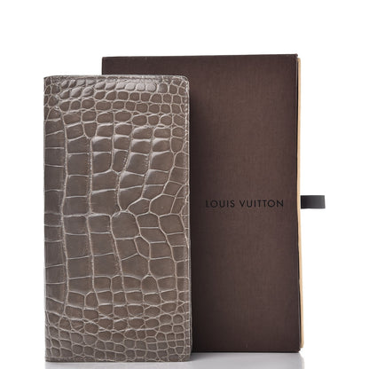 Louis Vuitton Alligator Brazza Wallet Gris 8 of 8